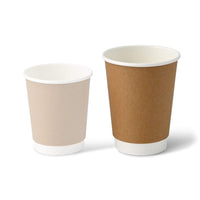 Pappbecher doppelwandig braun - kompostierbare Coffee-to-go-Becher