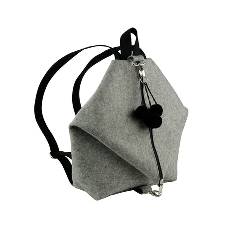 Filz-Rucksack aus 100% Merinowolle, 27x34x12 cm, div. Farben