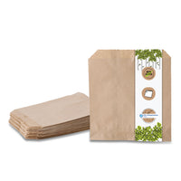 Papiertüten braun - Snacktaschen Flachbeutel aus Recyclingpapier