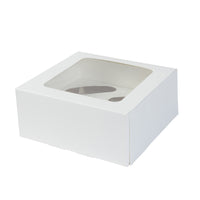 Cupcake- & Muffin-Boxen aus Pappe mit Sichtfenster, weiß
