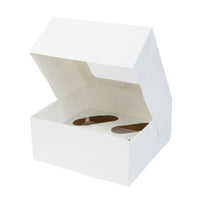 Cupcake- & Muffin-Boxen aus Pappe mit Sichtfenster, weiß
