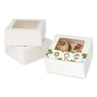Cupcake- & Muffin-Boxen aus Pappe mit Sichtfenster, weiß