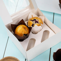 Einlagen aus Karton für Cupcake Boxen, weiß