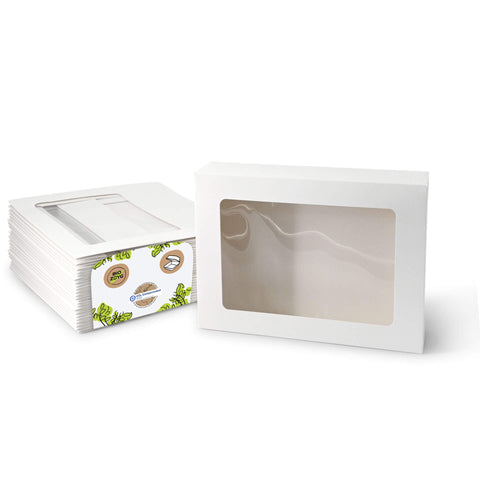 Cupcake Boxen, Zellulose-Fenster, weiß