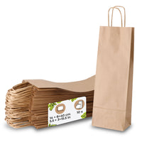 Flaschentüten aus Kraftpapier – Geschenktüten mit Henkel, bunt