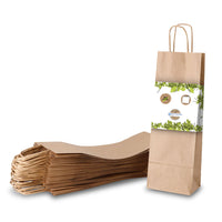 Flaschentüten aus Kraftpapier – Geschenktüten mit Henkel, bunt