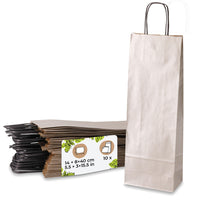 Flaschentüten aus Kraftpapier – Geschenktüten mit Henkel, bunt