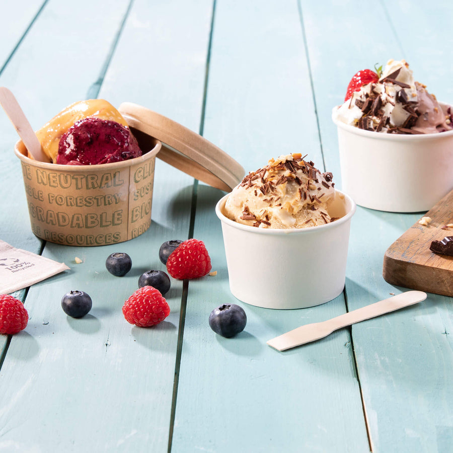 Für Kugeleis, Frozen Yogurt und Dessertbecher