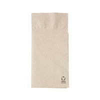Besteckservietten Recyclingpapier 2-lagig, Bestecktaschen braun