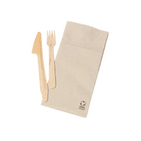 Besteckservietten Recyclingpapier 2-lagig, Bestecktaschen braun