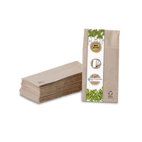 Besteckservietten Recyclingpapier 2-lagig, Bestecktaschen braun