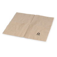Papierservietten Recyclingpapier 2-lagig, ungebleicht braun