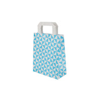 Papiertragetaschen bunt aus Kraftpapier mit Flachhenkel