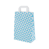 Papiertragetaschen bunt aus Kraftpapier mit Flachhenkel