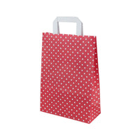 Papiertragetaschen bunt aus Kraftpapier mit Flachhenkel