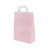 Papiertragetaschen bunt aus Kraftpapier mit Flachhenkel