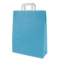 Papiertragetaschen bunt aus Kraftpapier mit Flachhenkel