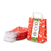 Papiertragetaschen bunt aus Kraftpapier mit Flachhenkel
