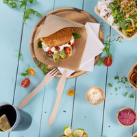Einweggabeln aus Holz – kompostierbares Partybesteck fürs Catering