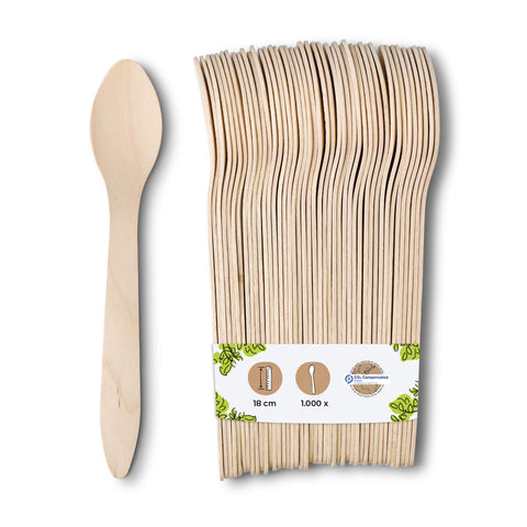 Einweglöffel aus Holz – kompostierbares Partybesteck für Gastronomie