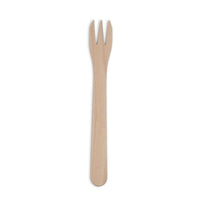 Pommesgabeln aus Holz XL - kompostierbare Pommespieker 17,5 cm