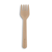 Papiergabeln 16,5 cm braun – kompostierbares Einwegbesteck