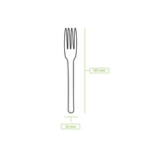 Papiergabeln 16,5 cm braun – kompostierbares Einwegbesteck