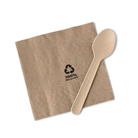 Papierlöffel 11,5 cm braun – kompostierbares Einwegbesteck