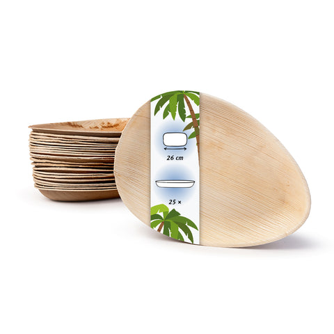 Tropfenförmige Palmblatt-Teller, tief
