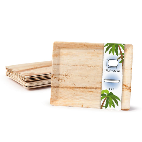 Gastro Norm Tabletts aus Palmblatt, 32,5x27cm