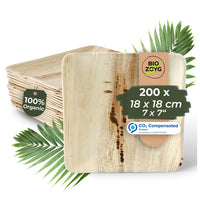 Palmblattteller quadratisch – Bio-Einwegteller aus Palmblatt
