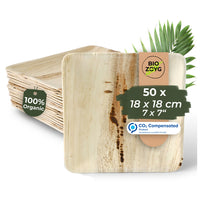 Palmblattteller quadratisch – Bio-Einwegteller aus Palmblatt