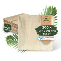 Palmblattteller quadratisch – Bio-Einwegteller aus Palmblatt