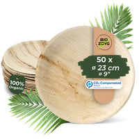 Palmblattteller rund - kompostierbares Bio-Einweggeschirr für Catering