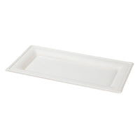 Zuckerrohr-Teller rechteckig 26x13 cm – kompostierbares Bagasse-Geschirr