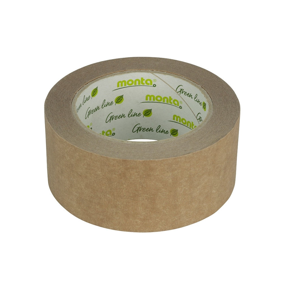 Papier-Paketband braun 50 m - nachhaltiges Packband mit Naturkleber