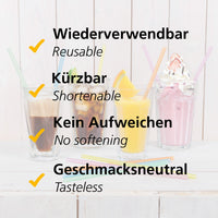 Mehrwegtrinkhalme Kunststoff 21 cm