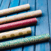 Geschenkpapier Set aus Recyclingpapier – Kraftpapier-Rollen