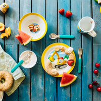 Kindergeschirr Porzellan 3-teilig - Frühstücksset mit Motiv