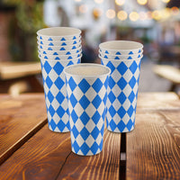 Pappbecher bayrisch blau 0,5 l