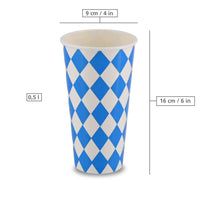 Pappbecher bayrisch blau 0,5 l