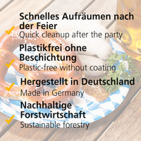 Partyteller Pappe bayrisch 23 cm