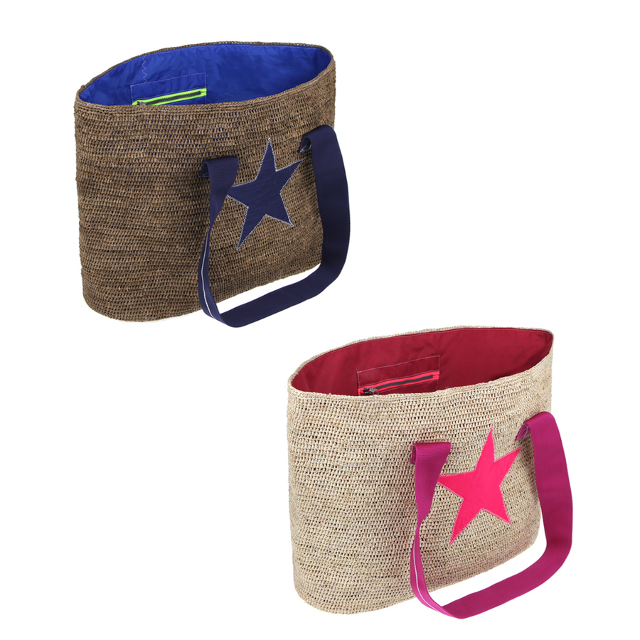 Strandtasche aus Sisal, wasserabweisend & robust für den Sommer