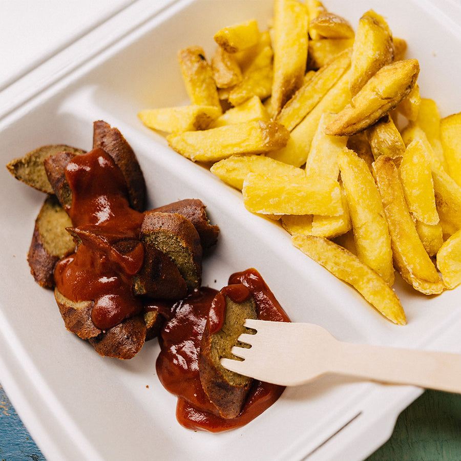 Der Trennsteg hält die Sauce auf ihrer Seite