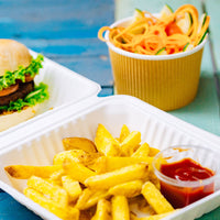 Burgerboxen aus Zuckerrohr, kompostierbar nach DIN 13432