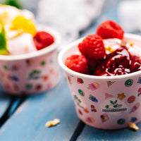 Eisbecher aus Pappe bunt - kompostierbare Speisebecher To Go