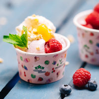 Eisbecher aus Pappe bunt - kompostierbare Speisebecher To Go