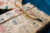 Geschenkpapier Set aus Recyclingpapier – Kraftpapier-Rollen