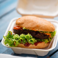 Holzfaser-Burger-Boxen, quadratisch