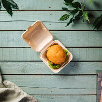 Holzfaser-Burger-Boxen, quadratisch
